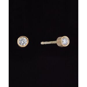 14K Italian Gold 0.15 Ct. Tw. Diamond Studs, Yellow